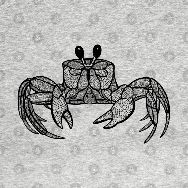 Atlantic Ghost Crab - super cute hand drawn animal design by Green Paladin